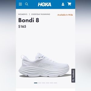 Hoka Bondi 8 size 9.5 in white